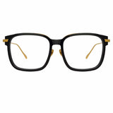 Franklin Optical Rectangular Frame in Black and Yellow Gold