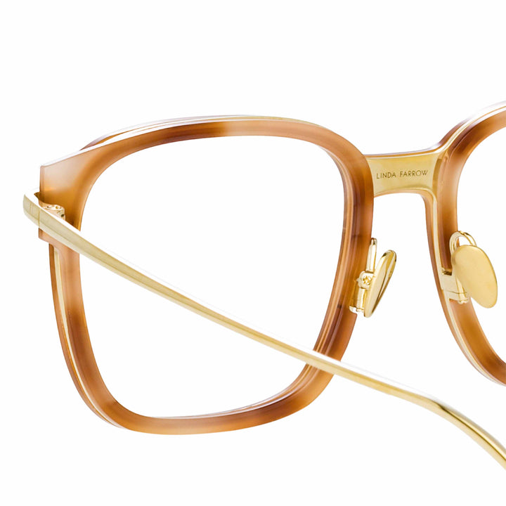 Franklin Optical Rectangular Frame in Horn by LINDA FARROW – LINDA