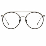 Corey Oval Optical Frame in White Gold