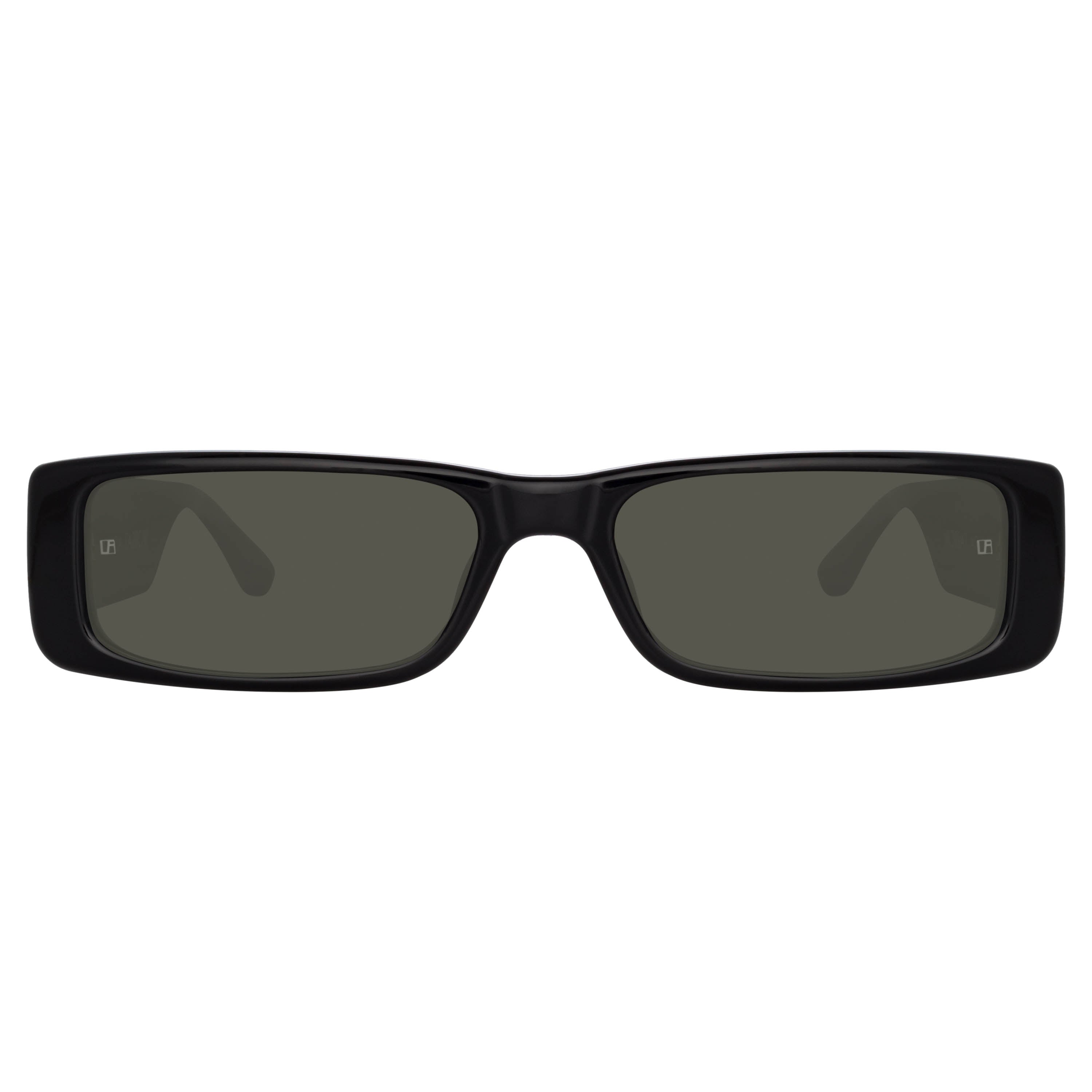 Dania Rectangular Sunglasses in Black by LINDA FARROW – LINDA FARROW ...