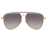Alma Aviator Sunglasses in Yellow Gold
