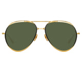 Matisse Aviator Sunglasses in Yellow Gold