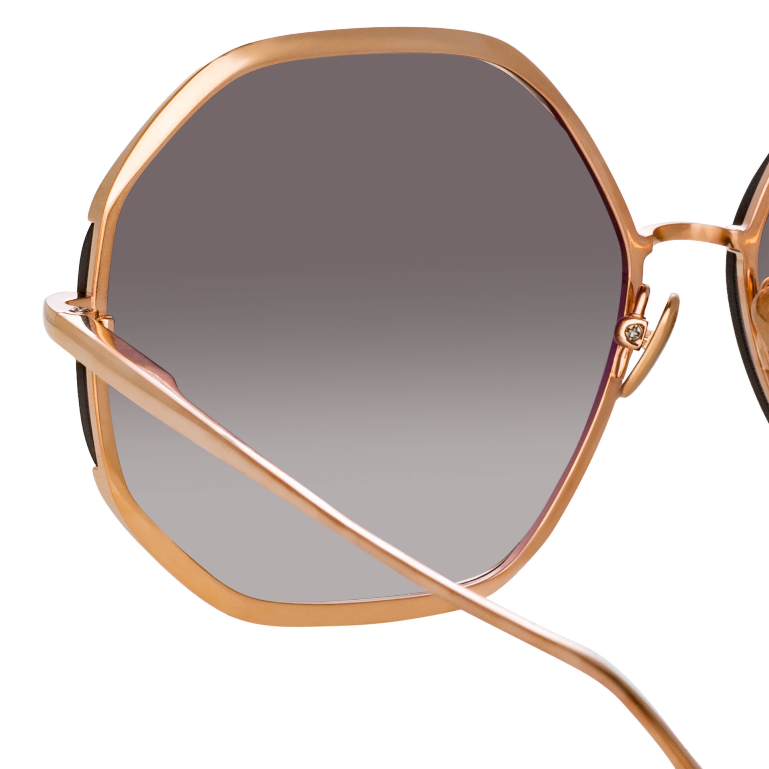 Camila Oversized Sunglasses in Rose Gold by LINDA FARROW – LINDA FARROW  (INT'L)