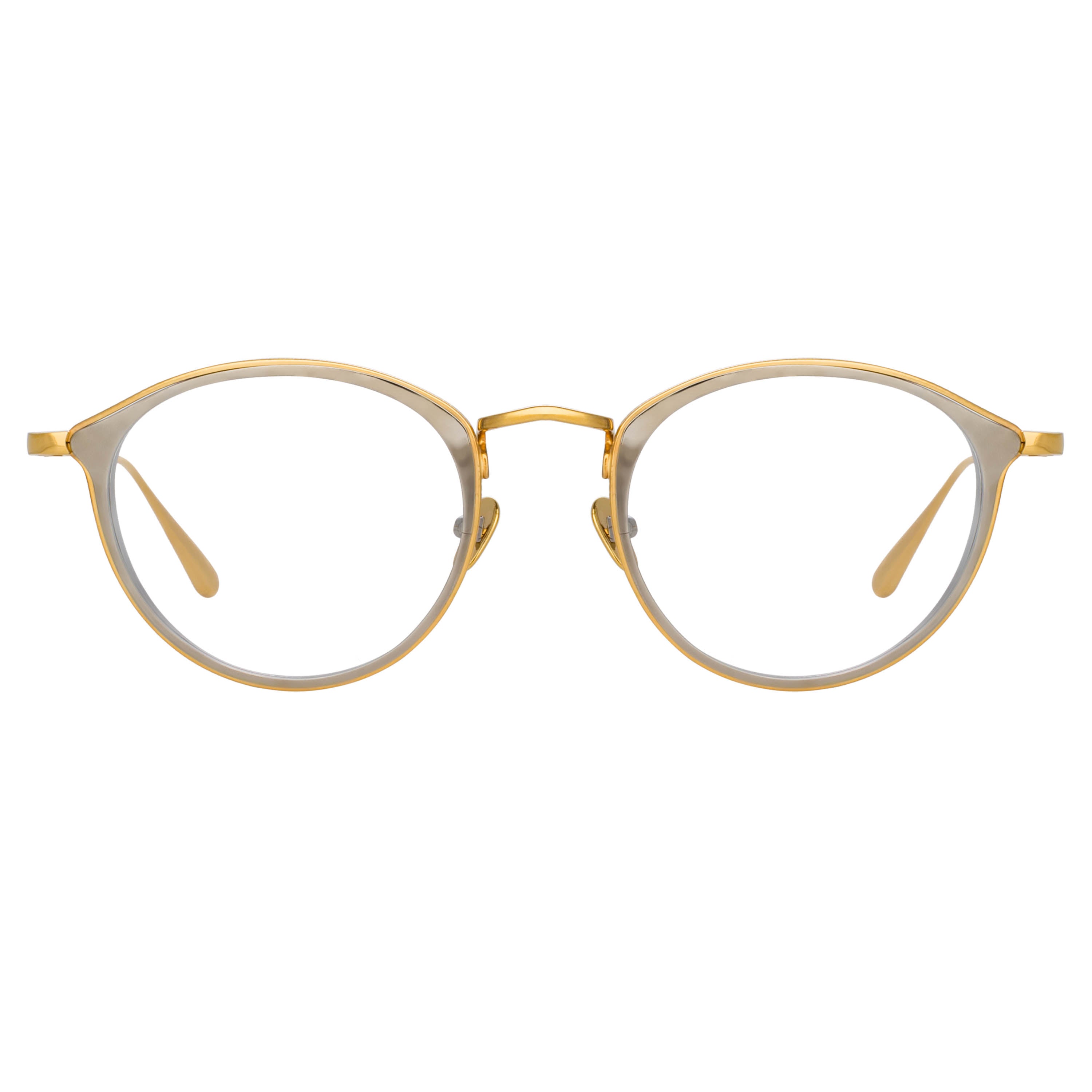 Luis Oval Optical Frame in Yellow Gold and White Gold