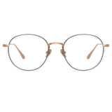 Anton Oval Optical Frame in Rose Gold and White Gold