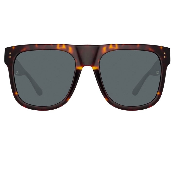 Carolina Flat Top Sunglasses in Tortoiseshell Men s by LINDA