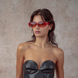 Cara Oval Sunglasses in Terracotta