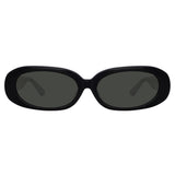 Cara Oval Sunglasses in Black