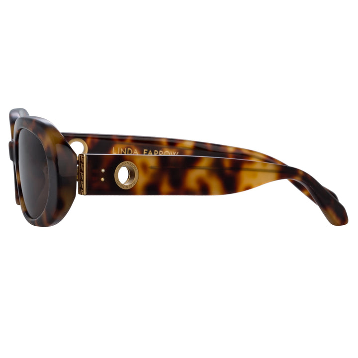 Linda Farrow Cara Oval Acetate Sunglasses | Liberty