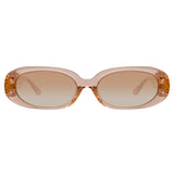 Cara Oval Sunglasses in Peach