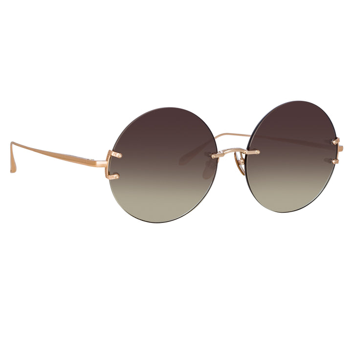 Lotus Round Sunglasses in Rose Gold by LINDA FARROW – LINDA FARROW (INT'L)