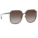 Camry Oversized Sunglasses in Nickel