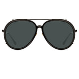 Maverick Aviator Sunglasses in Nickel