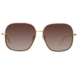 Juliana Oversized Sunglasses in Light Gold