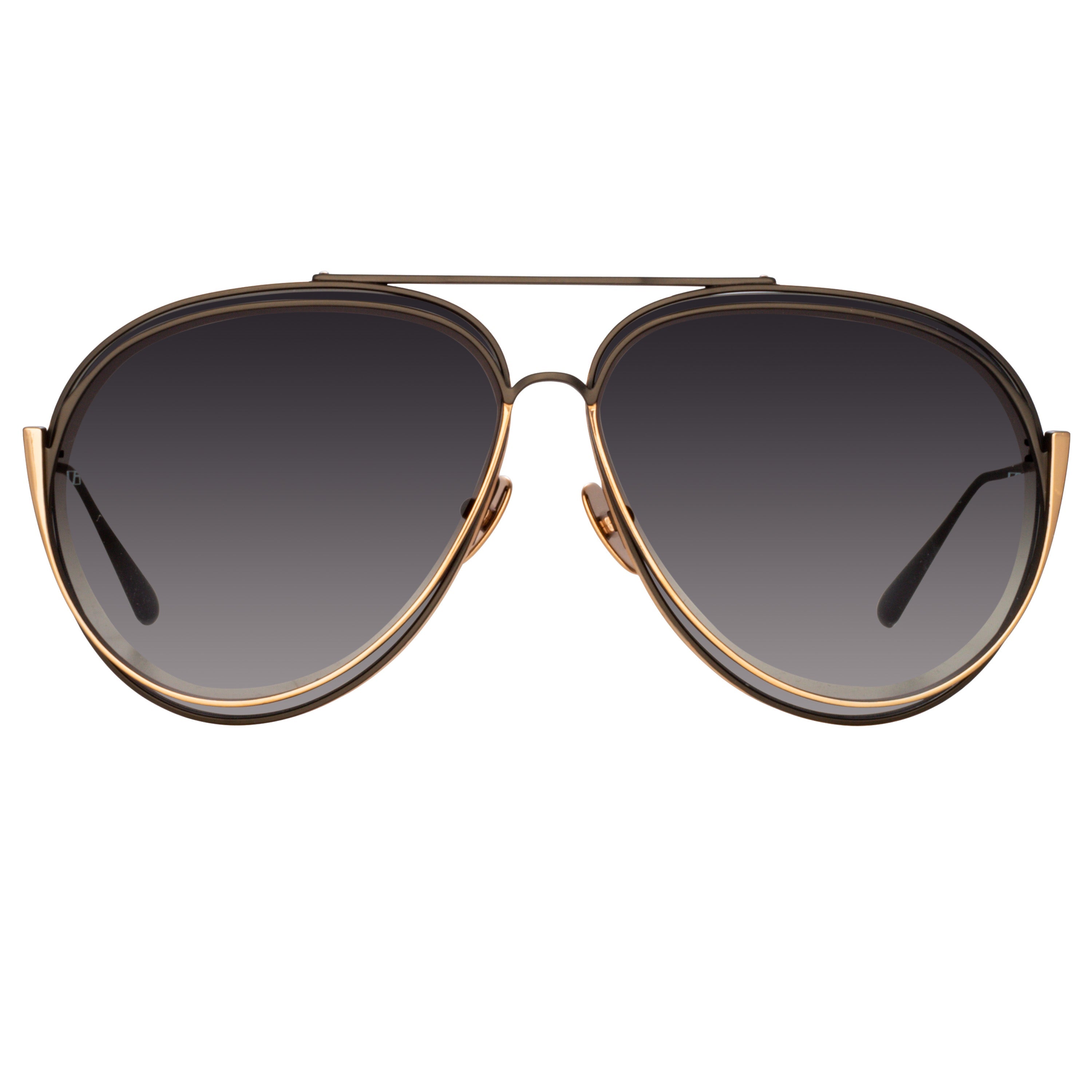 Francisco Aviator Sunglasses in Yellow Gold by LINDA FARROW – LINDA FARROW  (U.S.)