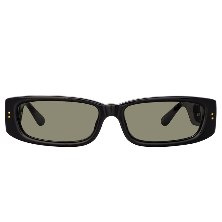Talita Rectangular Sunglasses in Black by LINDA FARROW – LINDA FARROW (INT'L )