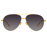Men's Marcelo Aviator Sunglasses in Black and Cream