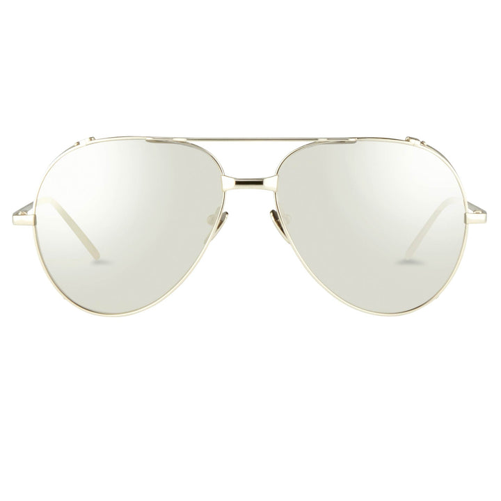 Francisco Aviator Sunglasses in Nickel by LINDA FARROW – LINDA FARROW (U.S.)