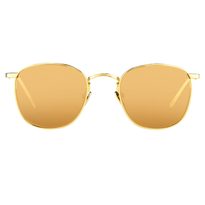 Simon Square Sunglasses Frame in Yellow Gold by LINDA FARROW