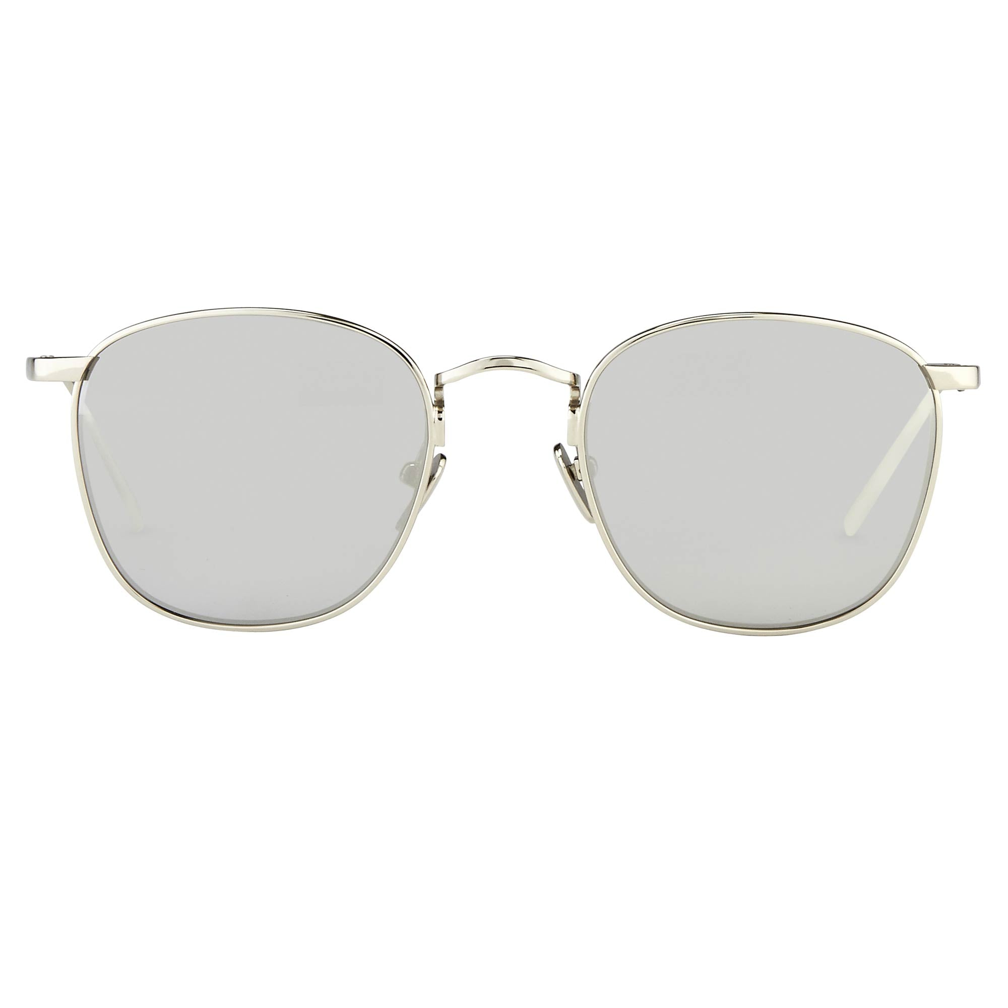 The Simon | Square Sunglasses in White Gold Frame (C2)