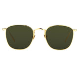 The Simon | Men's Square Sunglasses in Green / Yellow Gold (C5)