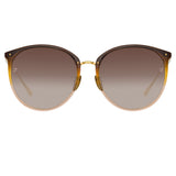 Kings Oval Sunglasses in Brown Gradient