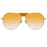 Linda Farrow Matheson C4 Aviator Sunglasses