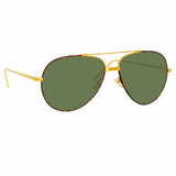 Linda Farrow Salem C14 Aviator Sunglasses