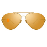 Linda Farrow Pine C1 Aviator Sunglasses
