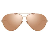 Linda Farrow Pine C3 Aviator Sunglasses
