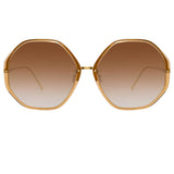 The Alona | Oversized Sunglasses in Brown Frame (C7)