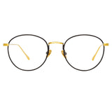 The Harrison | Oval Optical Frame in Black and Yellow Gold