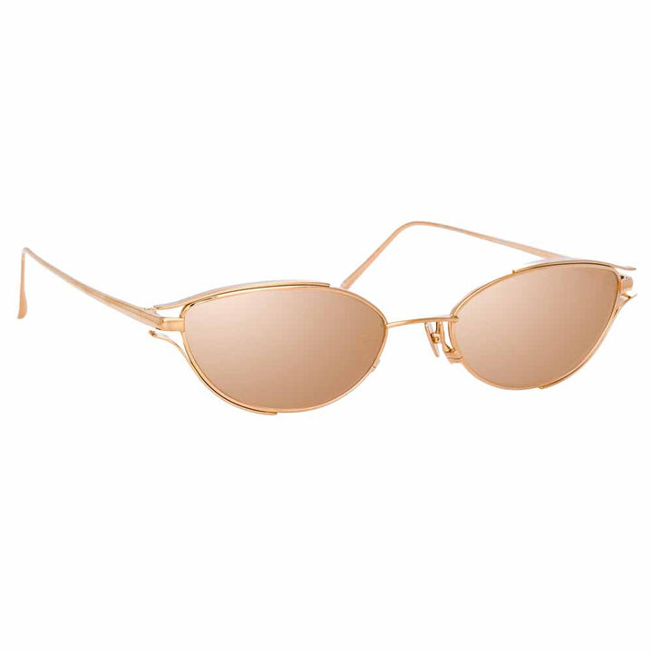 Linda Farrow - Isler Cat Eye Sunglasses in Horn - Women - Adult - LFL1174C3SUN