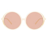Bianca Round Sunglasses in White