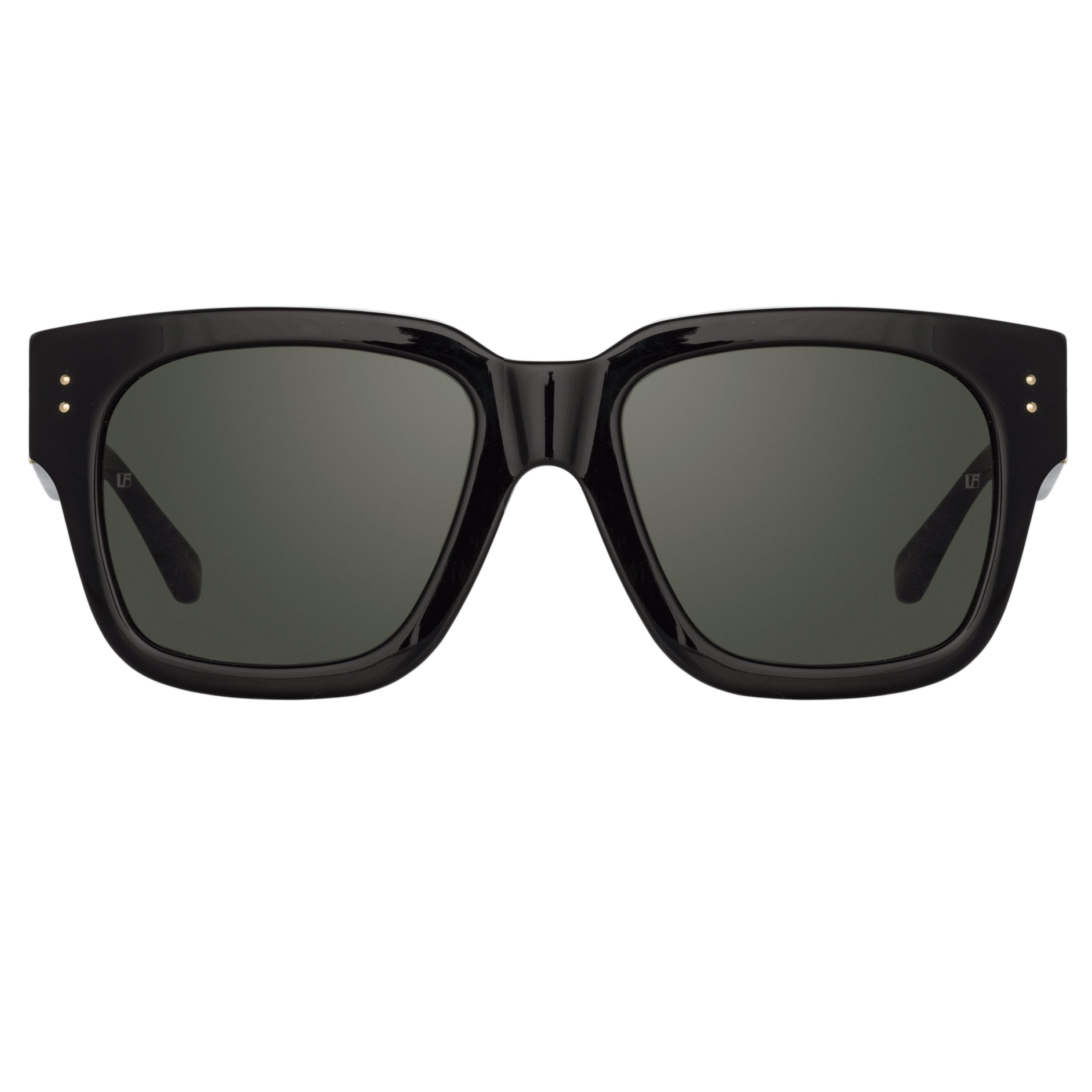 The Amber | D-Frame Sunglasses in Black (C1)