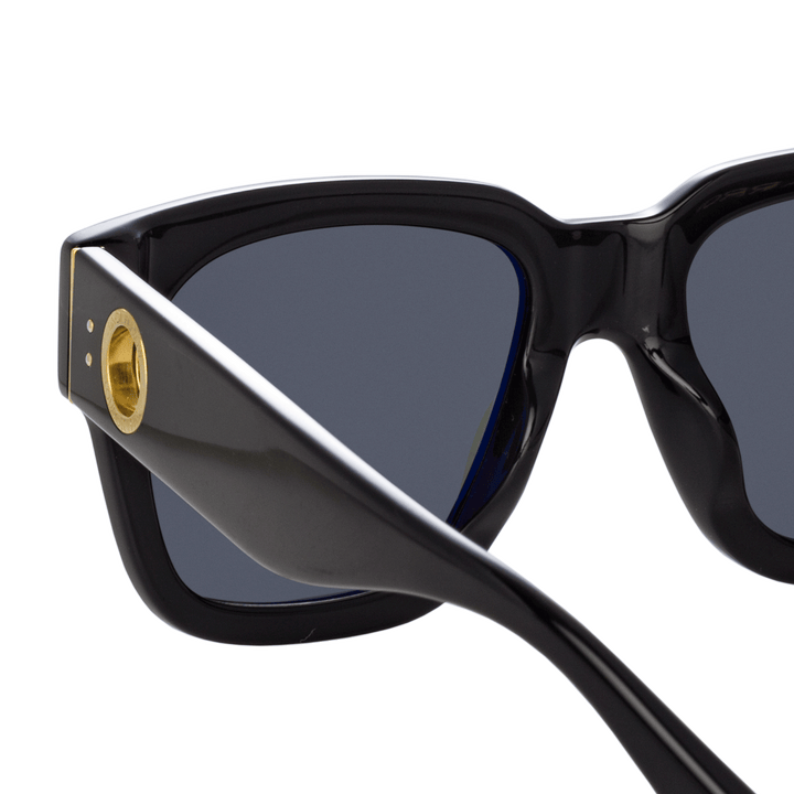 Amber D-Frame Sunglasses in Black frame by LINDA FARROW – LINDA 