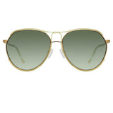 Holly Aviator Sunglasses in Yellow Gold