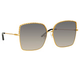 Matthew Williamson Clematis Sunglasses in Yellow Gold