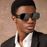 Men's Bailey Angular Sunglasses in Black