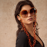 Otavia Oversized Sunglasses in Saffron Tortoiseshell
