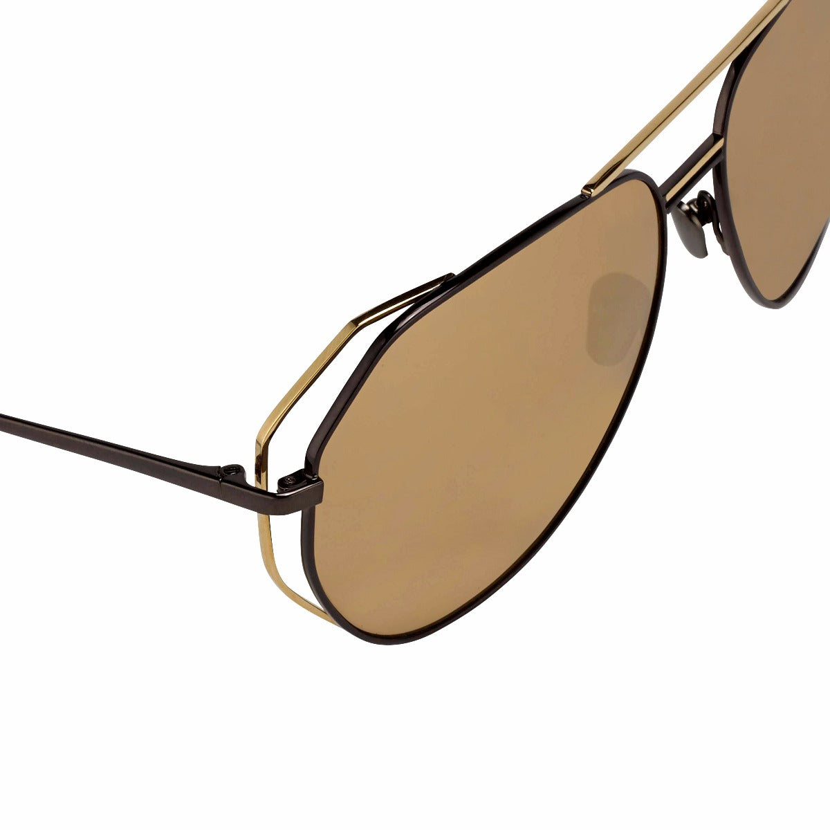 Linda Farrow 792 Gold Aviator Sunglasses